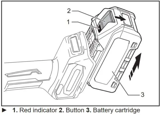 FIG 8 Installing or removing battery cartridge