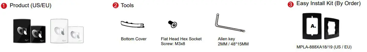 SOYAL AR-888-PBI Touchless Infrared Button FIG 1