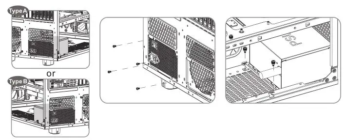 Thermaltake Cube Chassis - Power Supply Unit (PSU) Installation