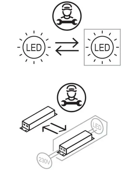 Eterna CHA18STD Power and Colour Temperature Selectable Circular LED Ceiling Wall Light - figure 3