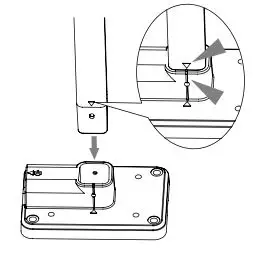 nylex Digital Weatherstation PRO User Manual - Insert the other side of the pole to the square hole of the plastic stand