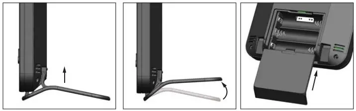 nylex Digital Weatherstation PRO User Manual - Stand and batteries installation