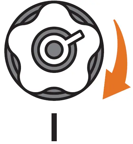 Turn the fuel cap vent lever to the ON (I) position