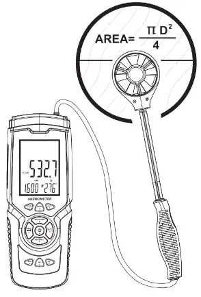 PCE HWA 30 Anemometer - Volume flow measurement