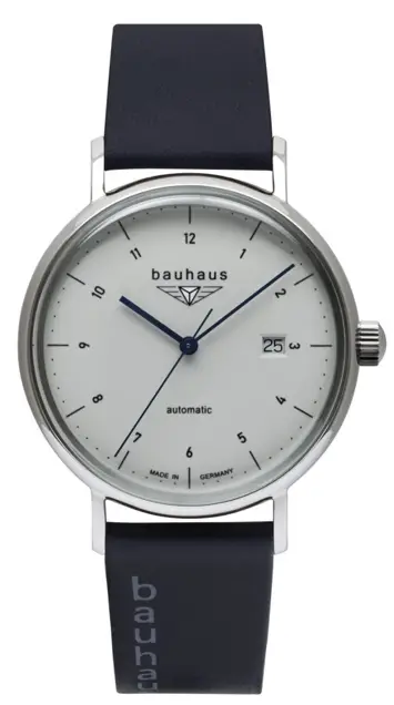 bauhaus SW200 Sellita Automatic Watch with Date and Leather Strap 1