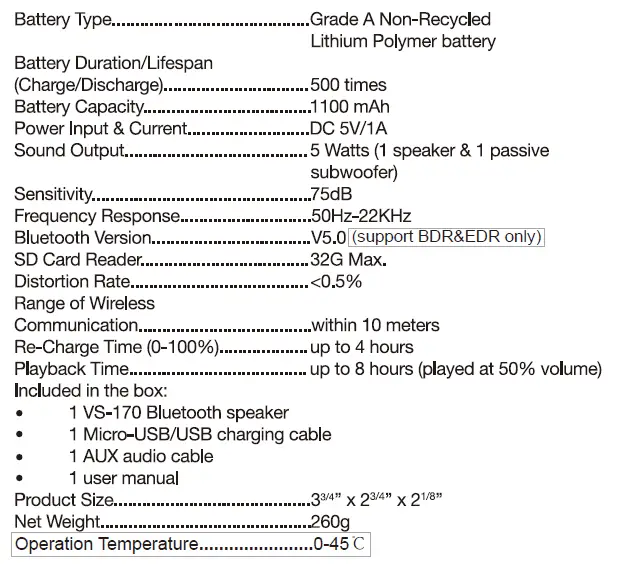 Victrola VS170 Lily Mini Bluetooth Stereo fig 2