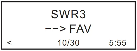 ( −−˃ FAV ) Display