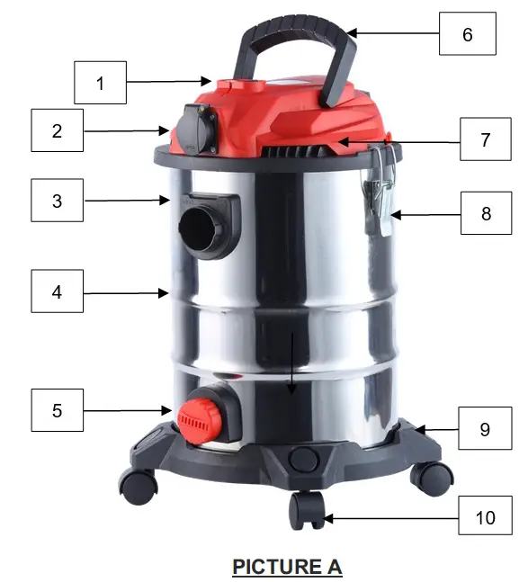 camry CR 7045 Professional Industrial Vacuum Cleaner fig 1