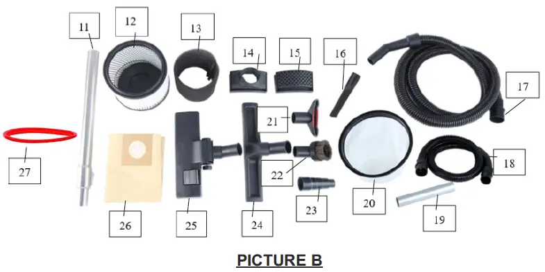 camry CR 7045 Professional Industrial Vacuum Cleaner fig 2