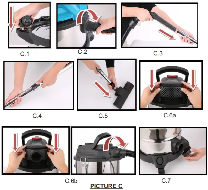 camry CR 7045 Professional Industrial Vacuum Cleaner fig 3