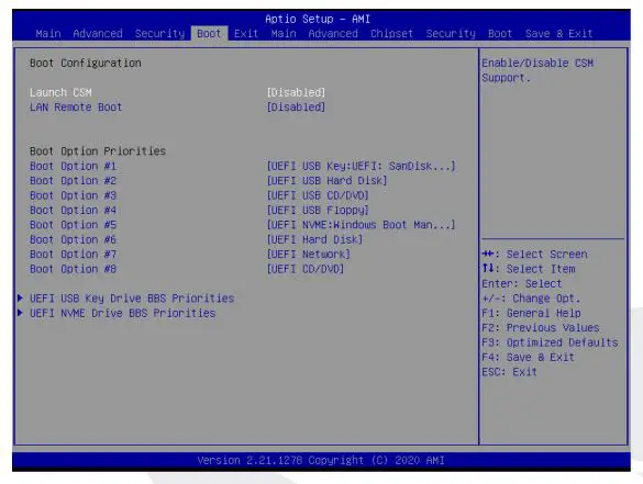 MONSTER 2724562403700 Tulpar T5 Gaming Laptop - Boot Menu