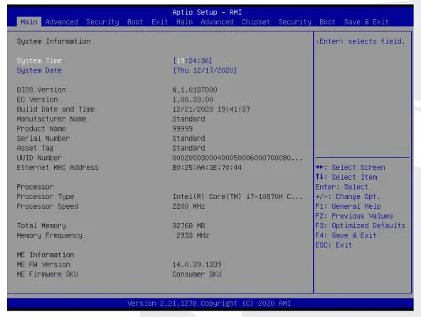 MONSTER 2724562403700 Tulpar T5 Gaming Laptop - Main Menu