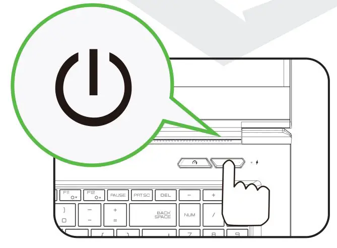 MONSTER 2724562403700 Tulpar T5 Gaming Laptop - Press the power button to turn on your notebook computer