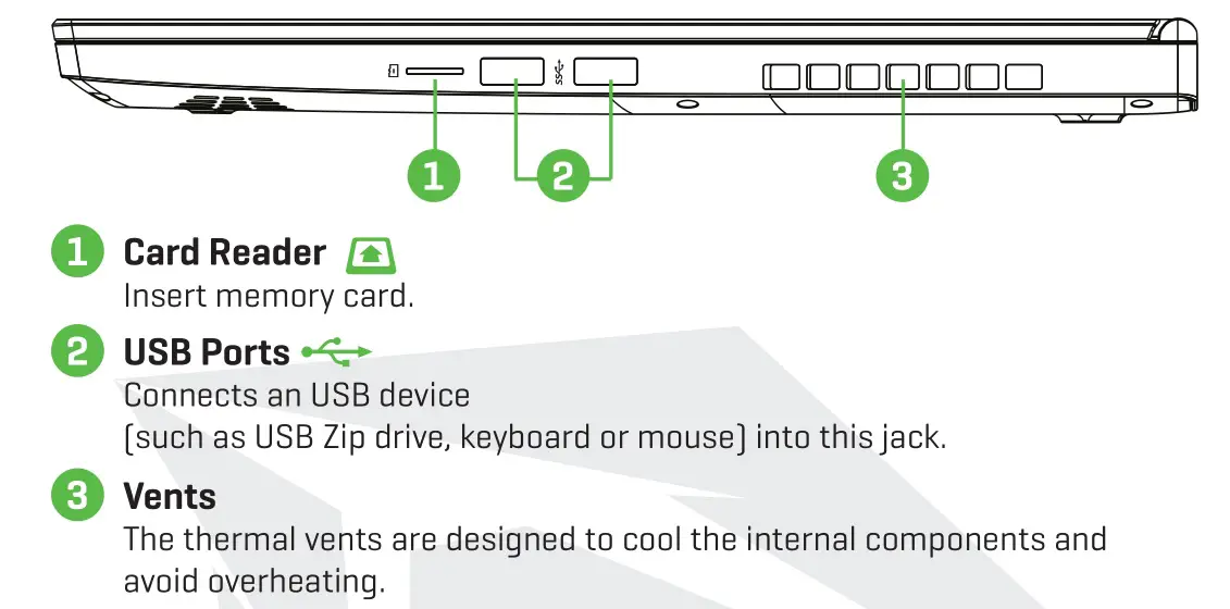 MONSTER 2724562403700 Tulpar T5 Gaming Laptop - Right Side View