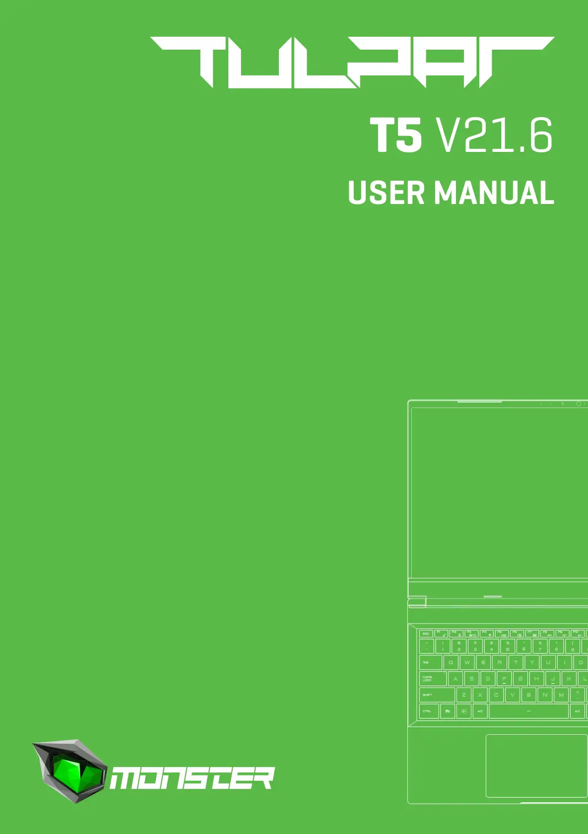 MONSTER 2724562403700 Tulpar T5 Gaming Laptop User Manual