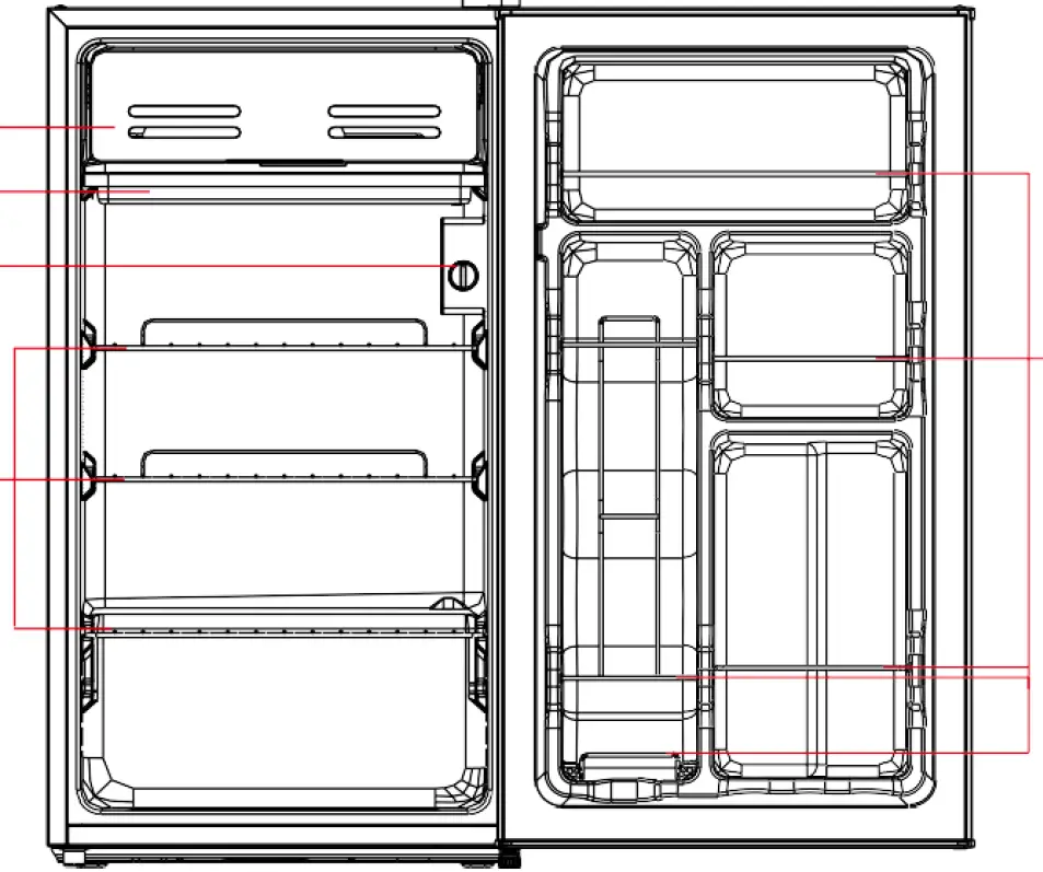 Midea MRM33S4AWWC Mini Compact Refrigerator 03