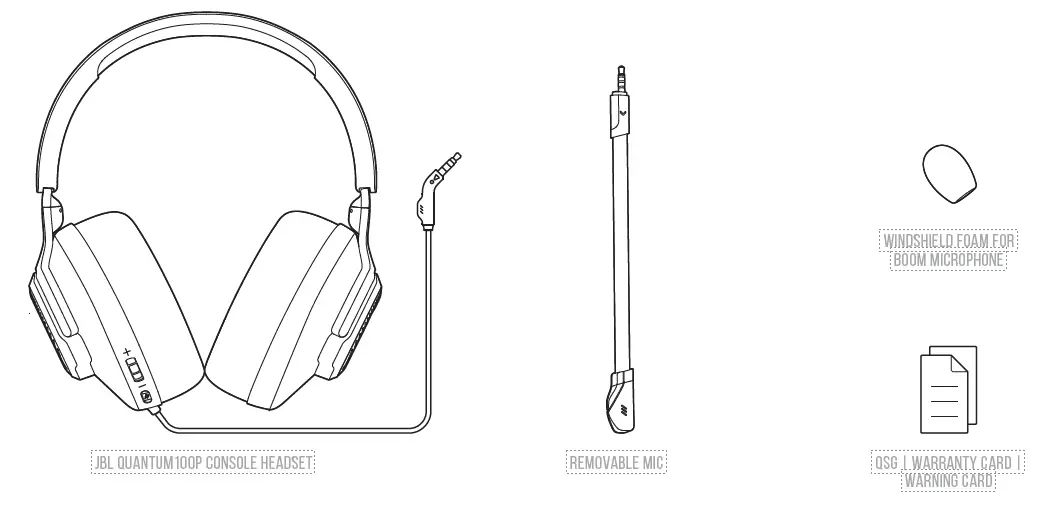 JBL 100P Console Wired Gaming Headset FIG 1