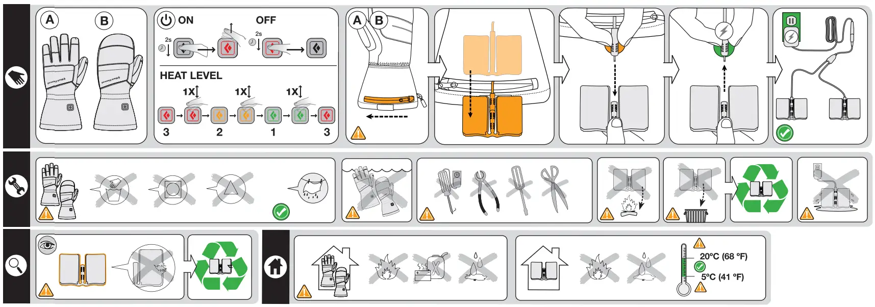 BLACK DIAMOND SOLANO HEATED GLOVE