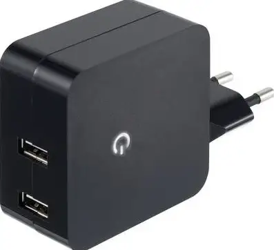VOLTCRAFT 2266357 SPS-2400 2+WH-N USB Power Adapter -