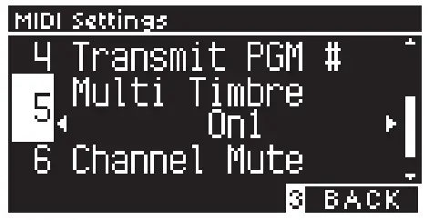 KAWAI CN301 Digital Piano - MIDI channe4