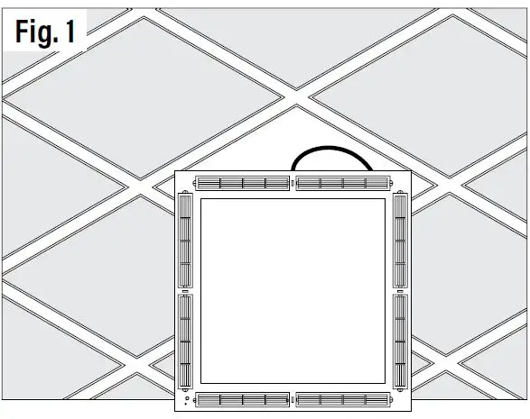 NOVALUX 55525 50W 2x2 LED Nanotech Troffer fig 1