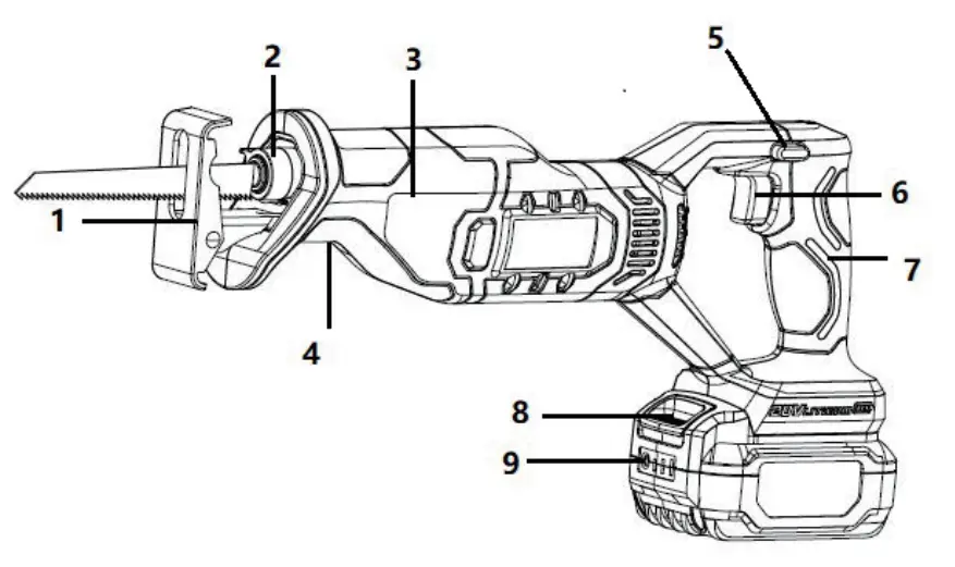 LUMBER JACK LRS885 Reciprocating Saw - parts