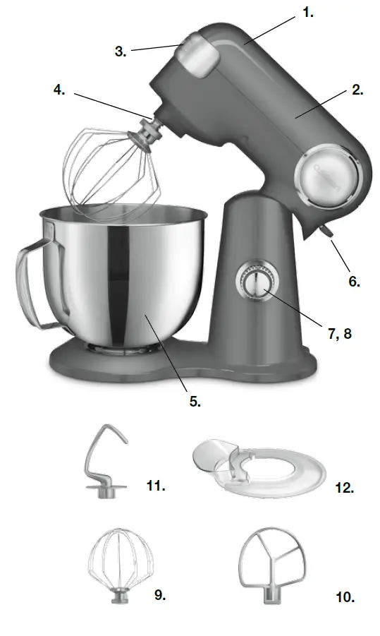 Cuisinart SM-50GR Precision Master 5.5-Quart 12-Speed Stand Mixer with Mixing Bowl-1