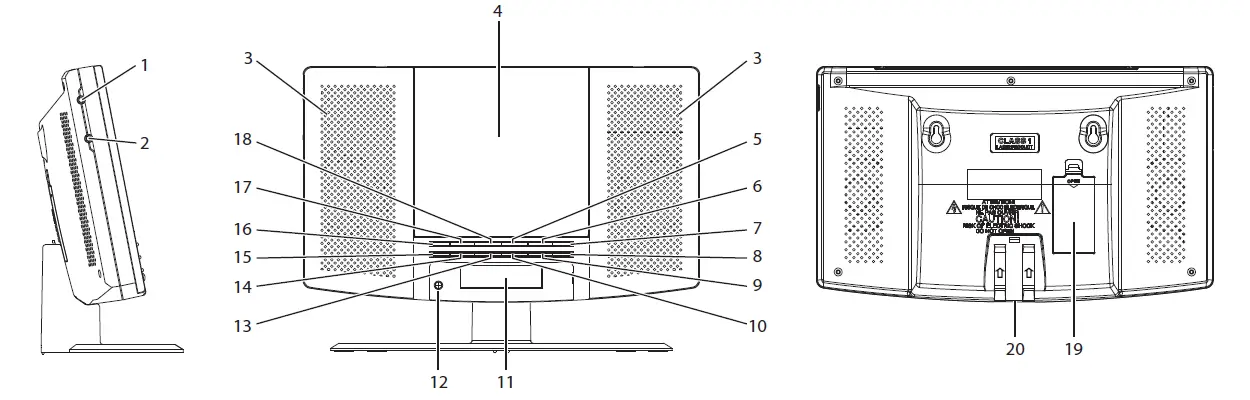 DENVER MC5220 CD Player with FM Alarm Clock PLL Radio fig (2)
