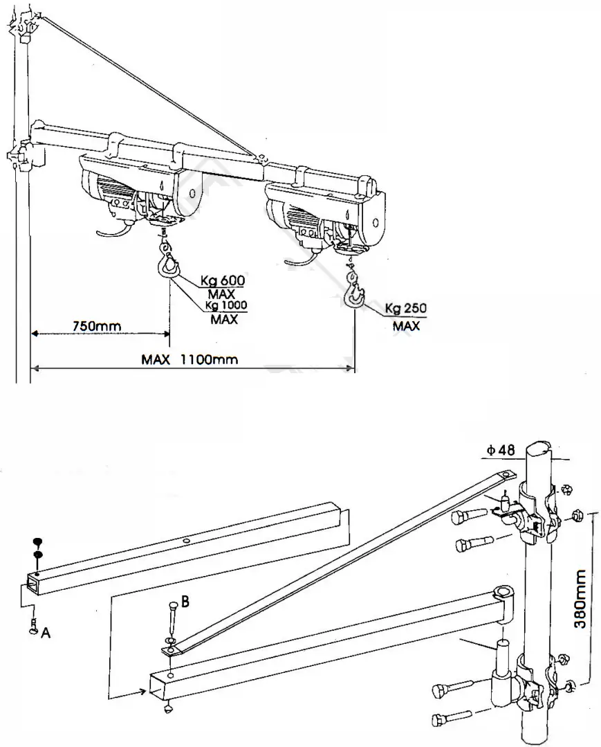 BORMANN PRO BPP6000 Electric Hoist - Fig 1