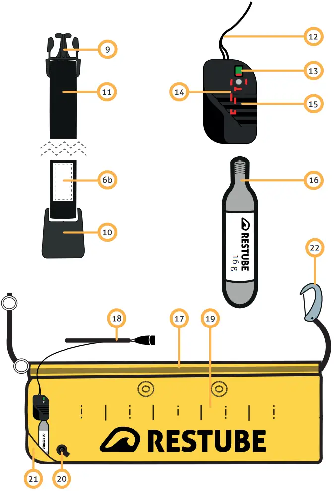 RESTUBE Lifeguard Self Inflating Rescue Buoy - Fig 2