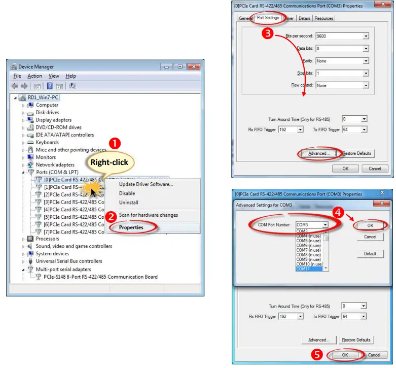 ICPDAS PCIe S118 Serial Communication Card-Connector 3