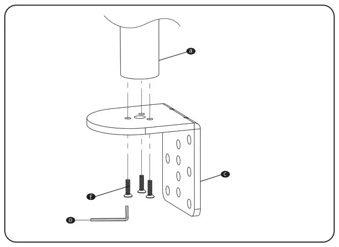WALI M001 Single Monitor Desk Mount - Clamp Installation 1