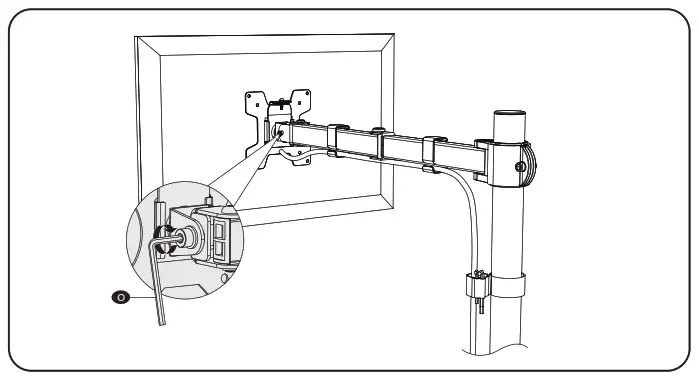 WALI M001 Single Monitor Desk Mount - Clamp Installation 10