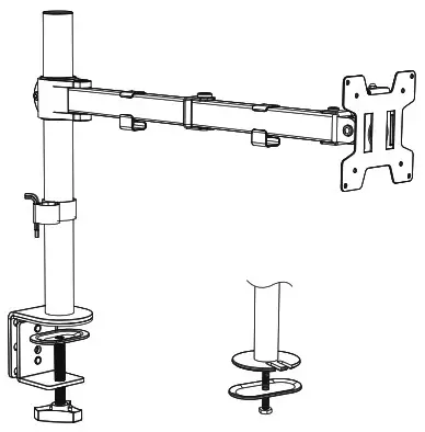 WALI M001 Single Monitor Desk Mount - Clamp Installation 13