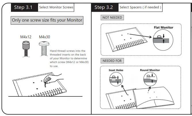 WALI M001 Single Monitor Desk Mount - Clamp Installation 7