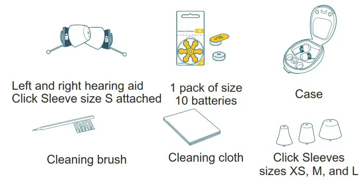 SONY CRE C10 Self Fitting Hearing Aid - find in the box