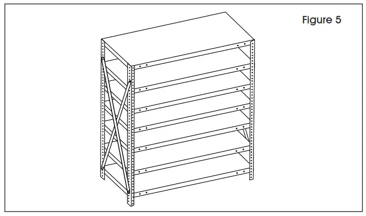 ULINE Shelf Bin Orgsnozer 39″ Tall - Assemble 5