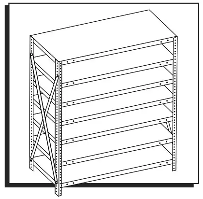 ULINE Shelf Bin Orgsnozer 39″ Tall - Cover
