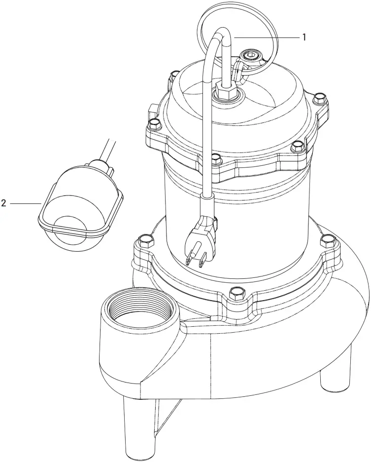 PENTAIR MW50 Series Submersible Sewage Pump A01
