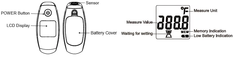 Digital Temple Thermometer Kd-2202 Instruction Manual Digital Temple Thermometer Kd-2202 Instruction Manual
