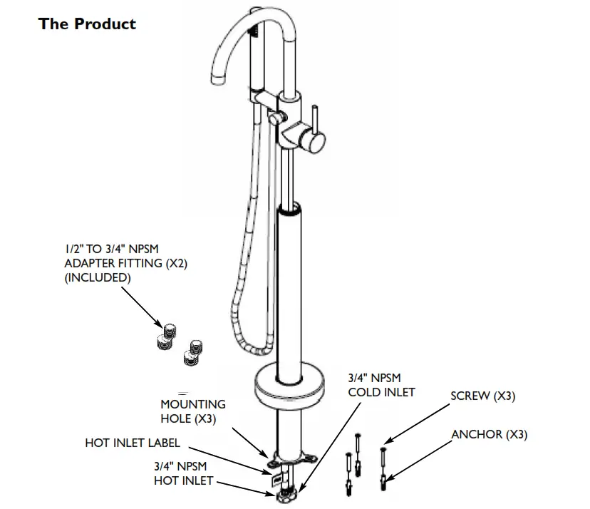 NEWPORT BRASS Free Standing Tub Fillers - ite Preparation