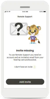 sonova my phonak junior 1.0 - Adding an invite code 1
