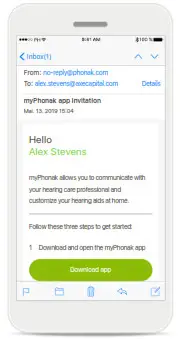 sonova my phonak junior 1.0 - Installing the myPhonak Junior app 2