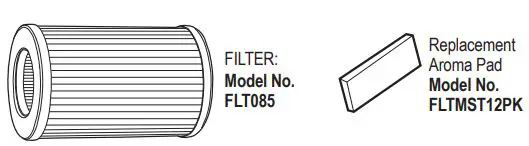 guardian technologies AC085 Portable Personal Air Purifier Instruction Manual - REPLACEMENT PARTS