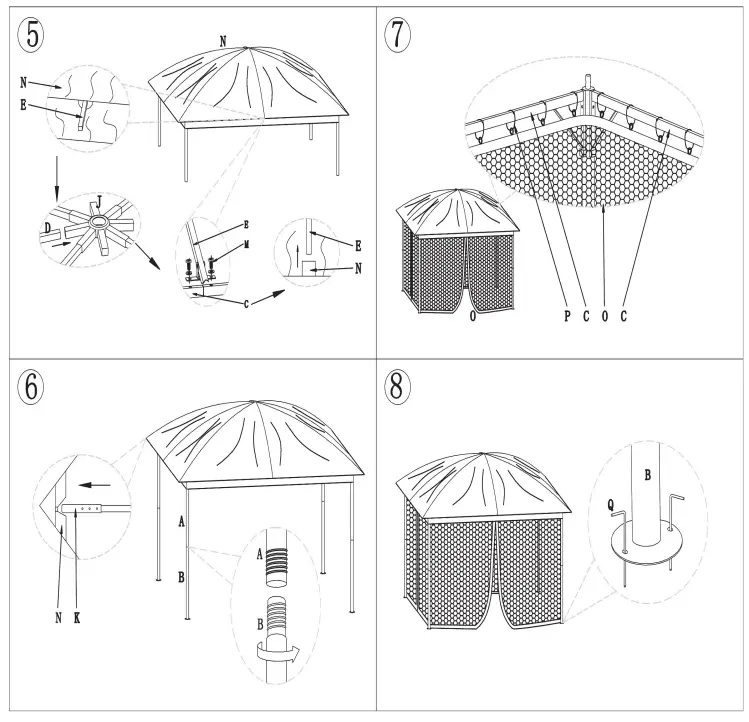 Alpulon-ZMWV102-Brown-Fully-Enclosed-Outdoor-Gazebo-User-Manual-fig-3