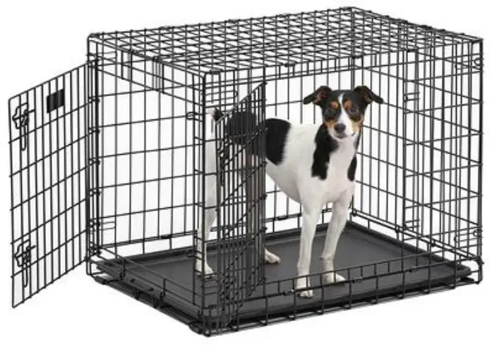 frisco-Ultimate-Lightweight-Heavy-Duty-Foldable-and-Stackable-Steel-Metal-Single-Door-Dog-Crate-PRO
