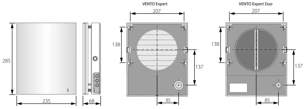 OVERALL DIMENSIONS OF THE INDOOR UNIT [mm]