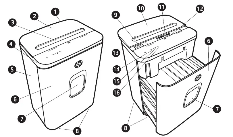 hp CC20 Slide Top Crosscut Shredder 01