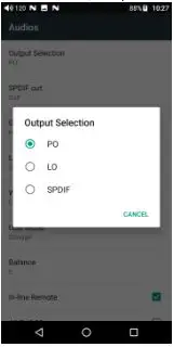Fiio M15 Complete - Output selection