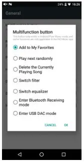 Fiio M15 Complete - Short press the multifunction button